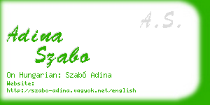 adina szabo business card